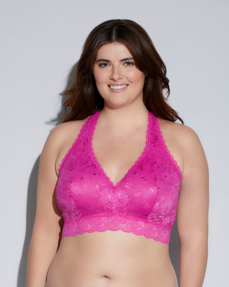 Front of a model wearing a size 1X Racie Racerback Bralette in Victorian Pink by Cosabella. | dia_product_style_image_id:273736